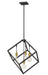 Chandelier Z-Lite 478P24-BRZ-OBR Bronze + Olde Brass Vertical 4 Light Chandelier Z-Lite