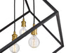 Chandelier Z-Lite 478P24-BRZ-OBR Bronze + Olde Brass Vertical 4 Light Chandelier Z-Lite
