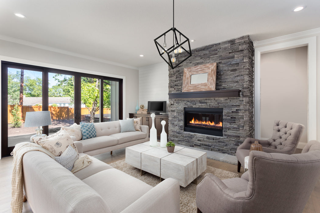 Chandelier Z-Lite 478P24-MB-BN Matte Black + Brushed Nickel Vertical 4 Light Chandelier Z-Lite