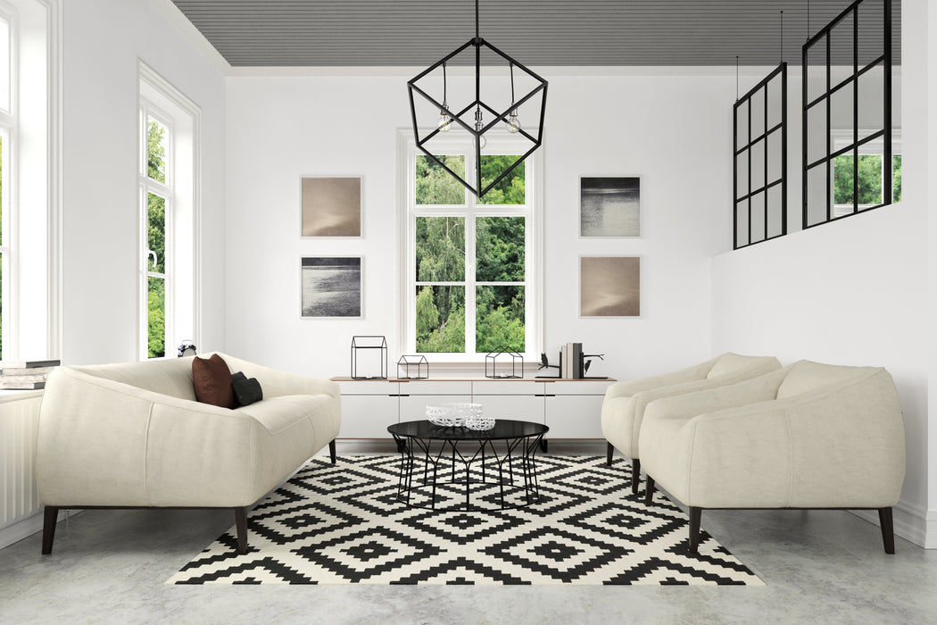 Chandelier Z-Lite 478P34-MB-BN Matte Black + Brushed Nickel Vertical 4 Light Chandelier Z-Lite