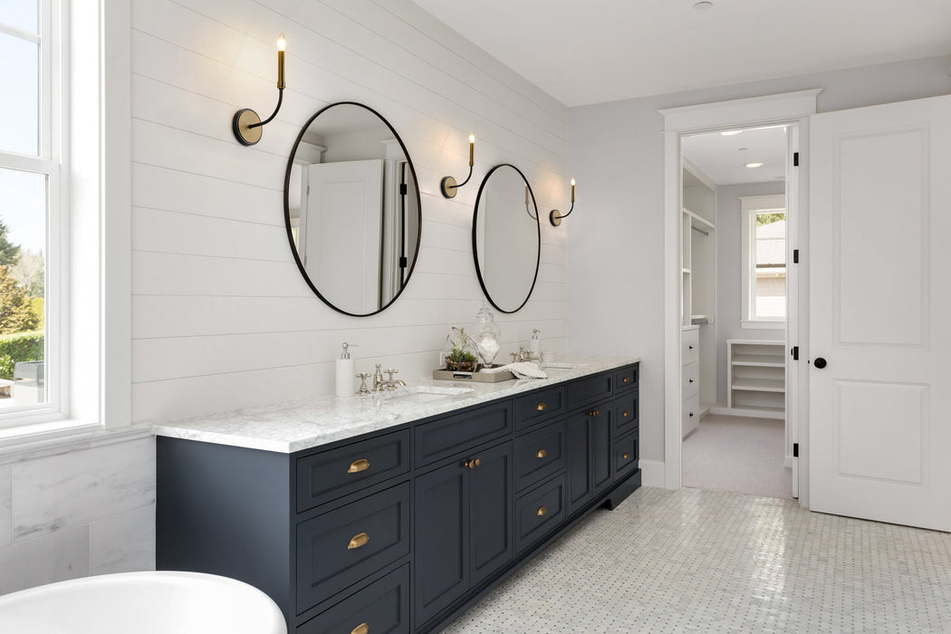 Wall Sconce Z-Lite 479-1S-MB-OBR Matte Black + Olde Brass Haylie 1 Light Wall Sconce Z-Lite