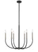 Chandelier Z-Lite 479-6MB-BN Matte Black + Brushed Nickel Haylie 6 Light Chandelier Z-Lite