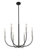 Chandelier Z-Lite 479-6MB-BN Matte Black + Brushed Nickel Haylie 6 Light Chandelier Z-Lite