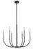 Chandelier Z-Lite 479-6MB-BN Matte Black + Brushed Nickel Haylie 6 Light Chandelier Z-Lite