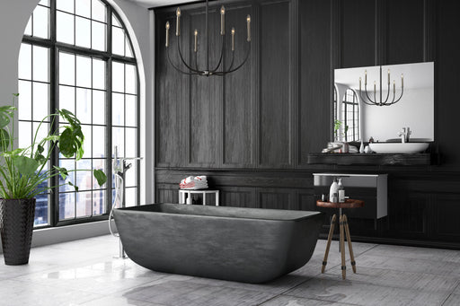 Chandelier Z-Lite 479-6MB-BN Matte Black + Brushed Nickel Haylie 6 Light Chandelier Z-Lite