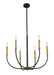 Chandelier Z-Lite 479-6MB-OBR Matte Black + Olde Brass Haylie 6 Light Chandelier Z-Lite