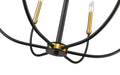 Chandelier Z-Lite 479-6MB-OBR Matte Black + Olde Brass Haylie 6 Light Chandelier Z-Lite