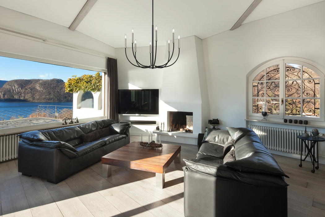 Chandelier Z-Lite 479-8MB-BN Matte Black + Brushed Nickel Haylie 8 Light Chandelier Z-Lite