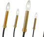 Chandelier Z-Lite 479-8MB-OBR Matte Black + Olde Brass Haylie 8 Light Chandelier Z-Lite
