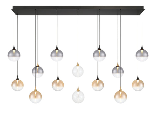 Eurofase 48940-043 Iissa 72" Gold-Black Mix LED Chandelier