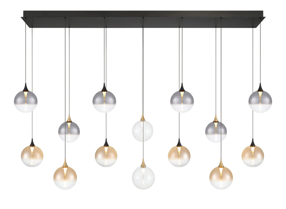 Eurofase 48940-043 Iissa 72" Gold-Black Mix LED Chandelier