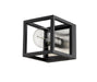 Wall Sconce Z-Lite 480-1S-MB-BN Matte Black + Brushed Nickel Kube 1 Light Wall Sconce Z-Lite