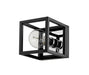 Wall Sconce Z-Lite 480-1S-MB-CH Matte Black + Chrome Kube 1 Light Wall Sconce Z-Lite