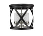 Flush Mount Z-Lite 481F13-MB-BN Matte Black + Brushed Nickel Malcalester 3 Light Flush Mount Z-Lite