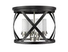 Flush Mount Z-Lite 481F16-MB-BN Matte Black + Brushed Nickel Malcalester 4 Light Flush Mount Z-Lite