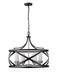 Chandelier Z-Lite 481P24-MB-BN Matte Black + Brushed Nickel Malcalester 6 Light Chandelier Z-Lite