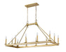 Linear Chandelier Z-Lite 482-12L-OBR Olde Brass Barclay 12 Light Linear Chandelier Z-Lite