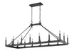 Linear Chandelier Z-Lite 482-16L-MB Matte Black Barclay 16 Light Linear Chandelier Z-Lite