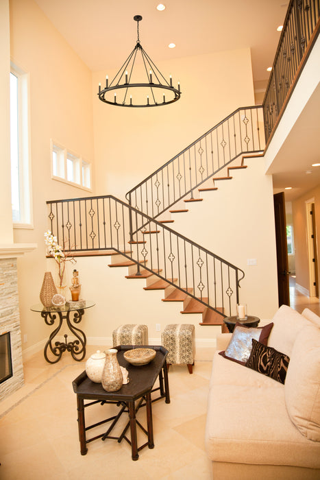 Chandelier Z-Lite 482R-12MB Matte Black Barclay 12 Light Chandelier Z-Lite