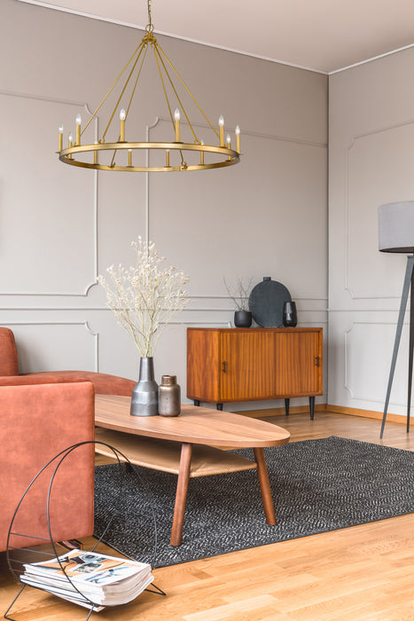 Chandelier Z-Lite 482R-12OBR Olde Brass Barclay 12 Light Chandelier Z-Lite