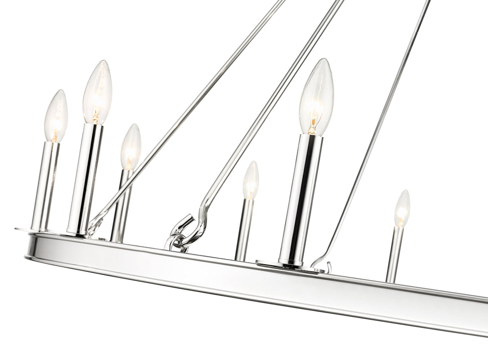 Chandelier Z-Lite 482R-12PN Polished Nickel Barclay 12 Light Chandelier Z-Lite