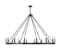 Chandelier Z-Lite 482R-16MB Matte Black Barclay 16 Light Chandelier Z-Lite