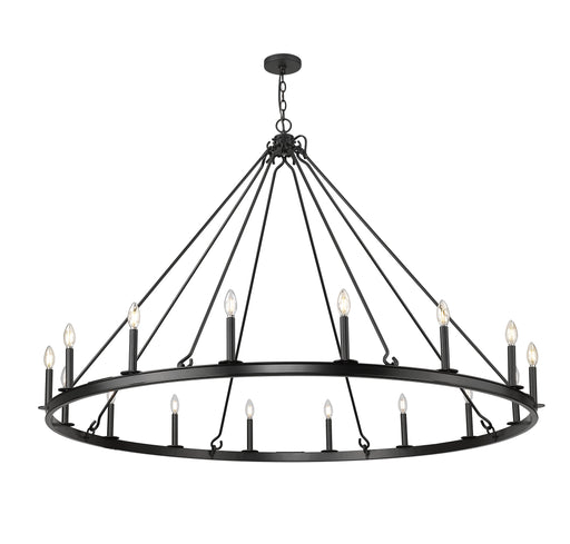 Chandelier Z-Lite 482R-16MB Matte Black Barclay 16 Light Chandelier Z-Lite