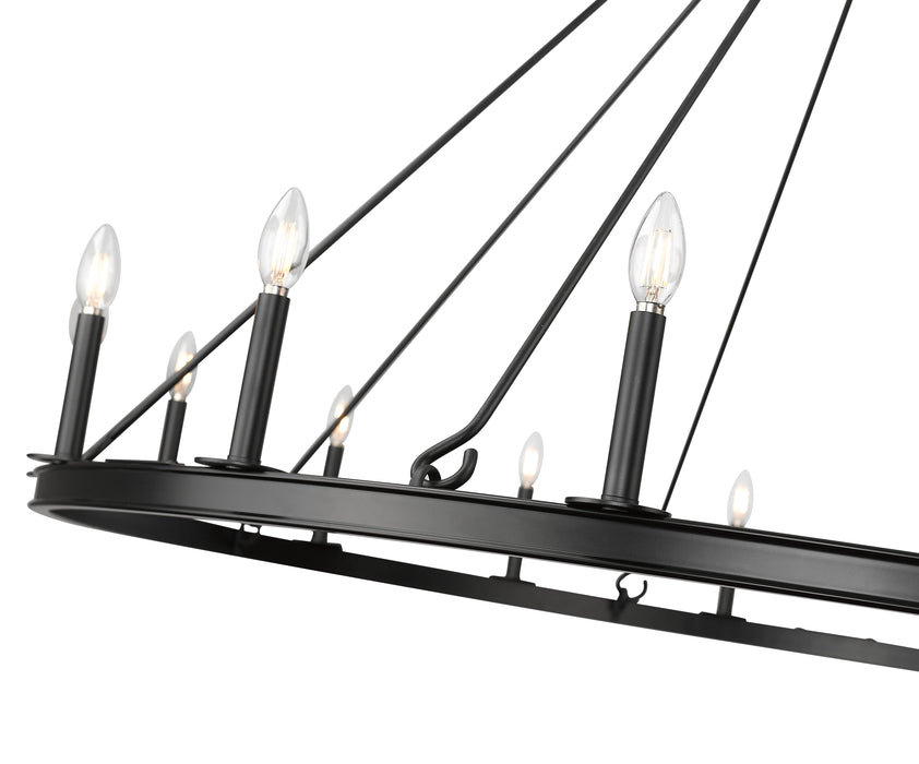 Chandelier Z-Lite 482R-16MB Matte Black Barclay 16 Light Chandelier Z-Lite