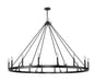 Chandelier Z-Lite 482R-16MB Matte Black Barclay 16 Light Chandelier Z-Lite