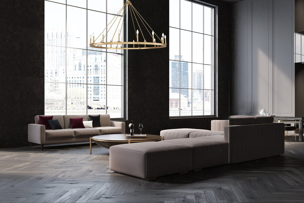 Chandelier Z-Lite 482R-16RB Rubbed Brass Barclay 16 Light Chandelier Z-Lite