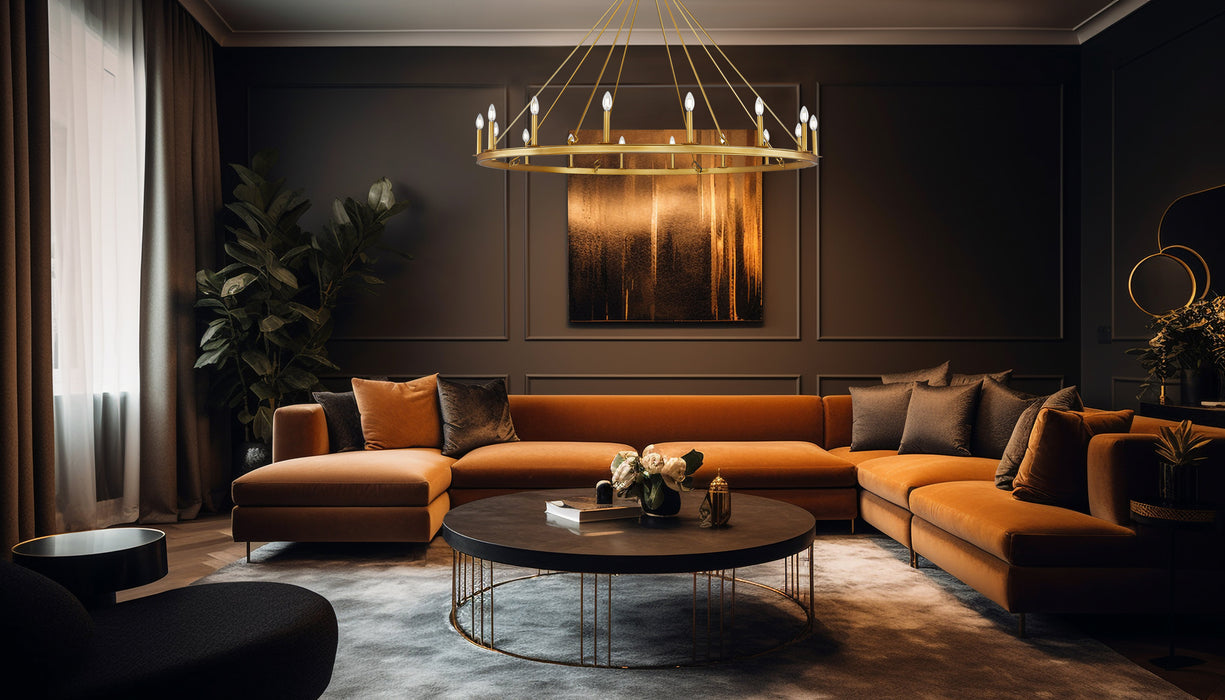 Chandelier Z-Lite 482R-16RB Rubbed Brass Barclay 16 Light Chandelier Z-Lite