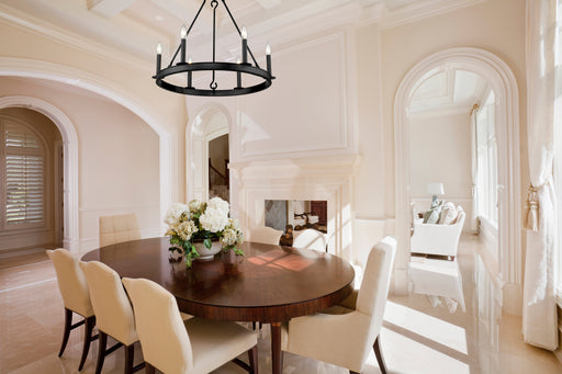 Chandelier Z-Lite 482R-6MB Matte Black Barclay 6 Light Chandelier Z-Lite