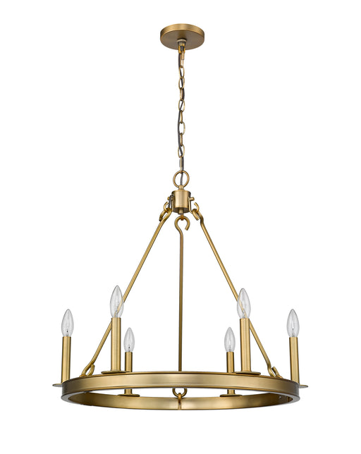 Chandelier Z-Lite 482R-6OBR Olde Brass Barclay 6 Light Chandelier Z-Lite