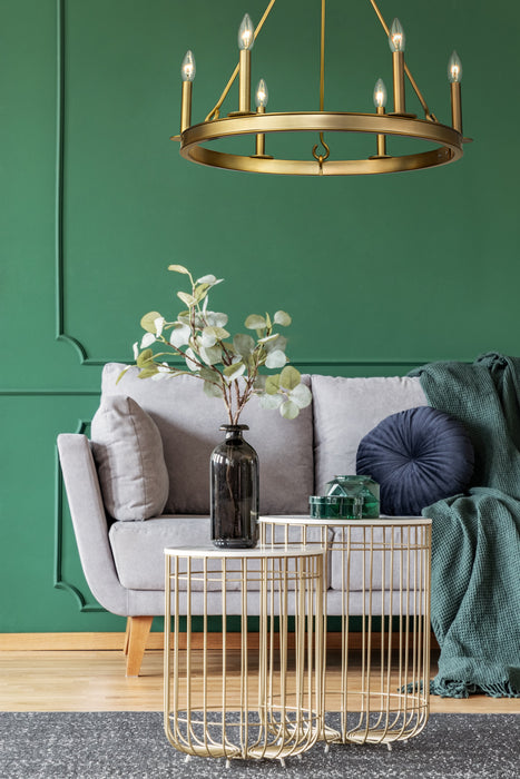 Chandelier Z-Lite 482R-6OBR Olde Brass Barclay 6 Light Chandelier Z-Lite