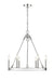 Chandelier Z-Lite 482R-6PN Polished Nickel Barclay 6 Light Chandelier Z-Lite