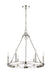 Chandelier Z-Lite 482R-6PN Polished Nickel Barclay 6 Light Chandelier Z-Lite