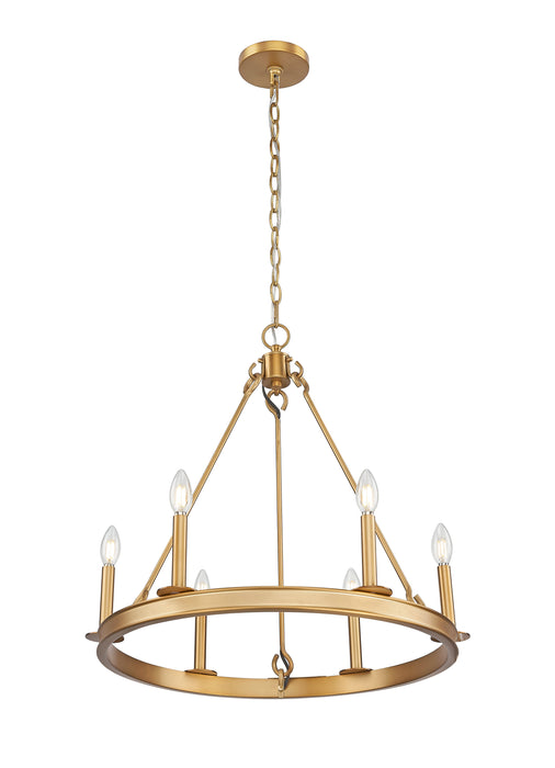 Chandelier Z-Lite 482R-6RB Rubbed Brass Barclay 6 Light Chandelier Z-Lite