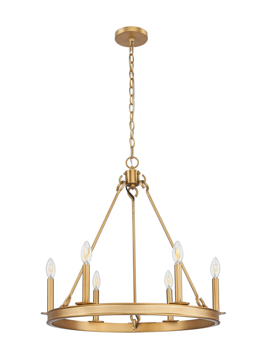 Chandelier Z-Lite 482R-6RB Rubbed Brass Barclay 6 Light Chandelier Z-Lite