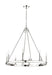Chandelier Z-Lite 482R-8PN Polished Nickel Barclay 8 Light Chandelier Z-Lite