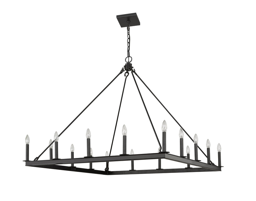 Chandelier Z-Lite 482S-16MB Matte Black Barclay 16 Light Chandelier Z-Lite