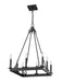 Chandelier Z-Lite 482S-8-20MB Matte Black Barclay 8 Light Chandelier Z-Lite