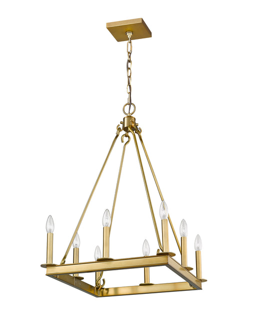 Chandelier Z-Lite 482S-8-20OBR Olde Brass Barclay 8 Light Chandelier Z-Lite