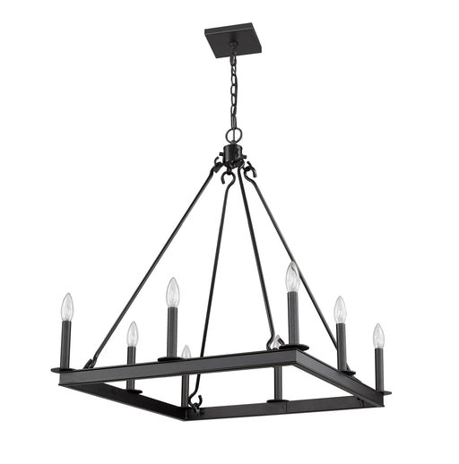 Chandelier Z-Lite 482S-8-26MB Matte Black Barclay 8 Light Chandelier Z-Lite