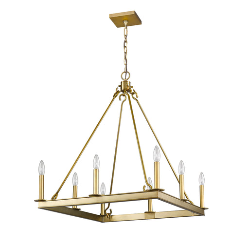 Chandelier Z-Lite 482S-8-26OBR Olde Brass Barclay 8 Light Chandelier Z-Lite