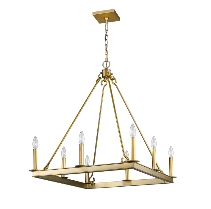 Chandelier Z-Lite 482S-8-26OBR Olde Brass Barclay 8 Light Chandelier Z-Lite