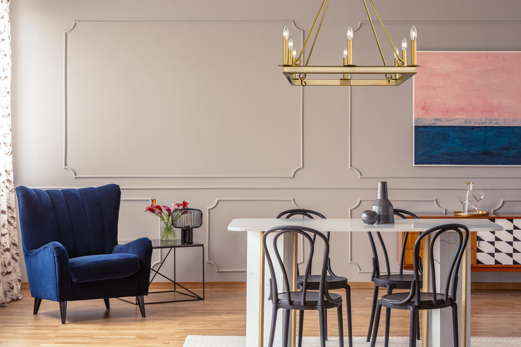 Chandelier Z-Lite 482S-8-26OBR Olde Brass Barclay 8 Light Chandelier Z-Lite