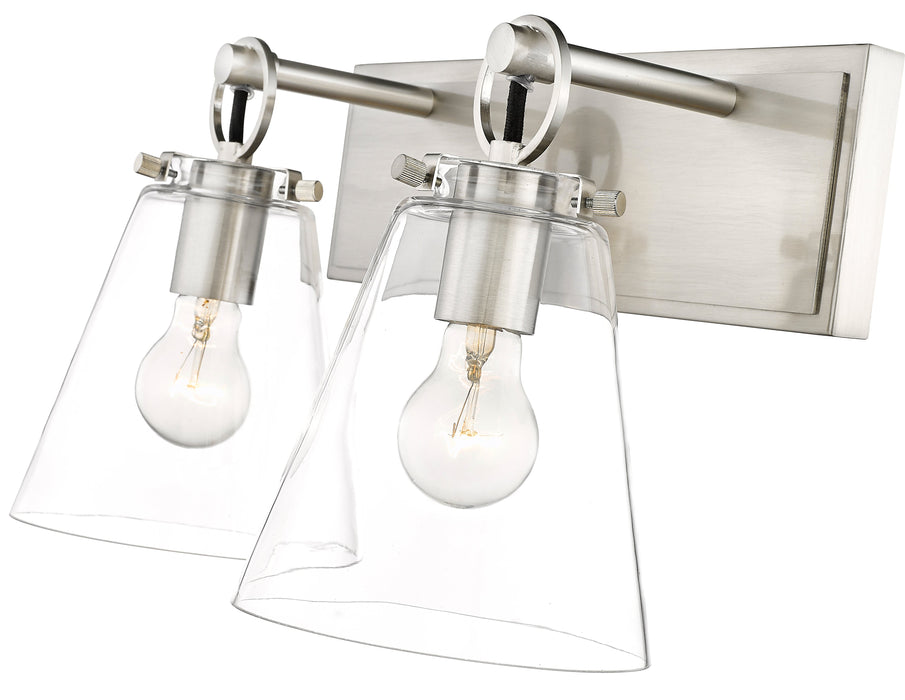 Vanity Z-Lite 483-2V-BN Brushed Nickel Harper 2 Light Vanity Z-Lite