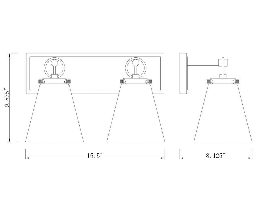 Vanity Z-Lite 483-2V-CH Chrome Harper 2 Light Vanity Z-Lite