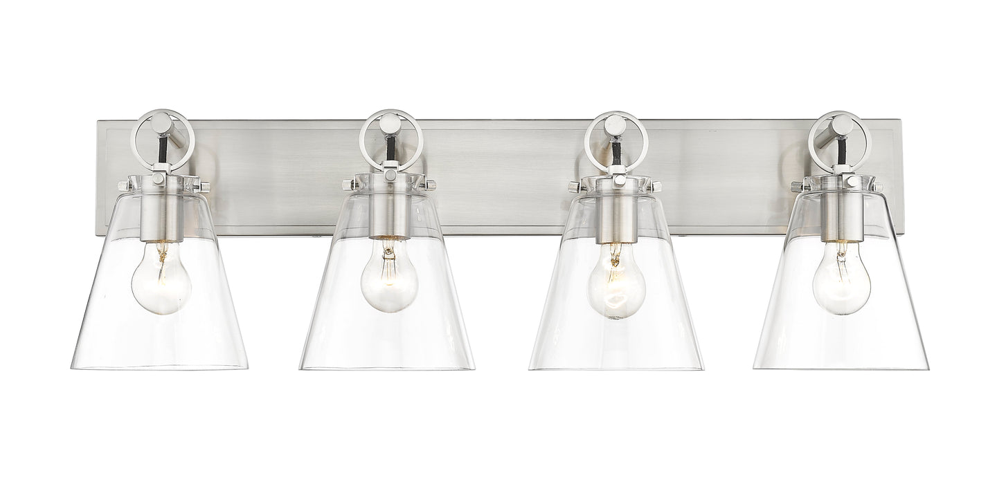 Vanity Z-Lite 483-4V-BN Brushed Nickel Harper 4 Light Vanity Z-Lite
