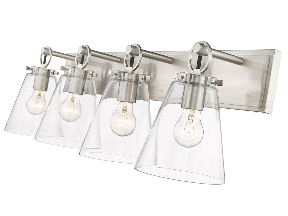 Vanity Z-Lite 483-4V-BN Brushed Nickel Harper 4 Light Vanity Z-Lite